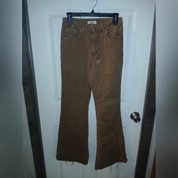 Garage Corduroy Pants Women’s Brown Flare Bootcut Size 3 High Rise Retro Pants - Picture 1 of 5